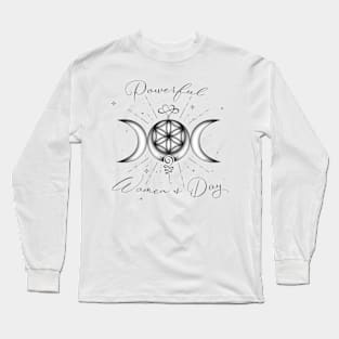 Symbols of Feminine Power (Infinite Love, Moons, Light, Life) Long Sleeve T-Shirt